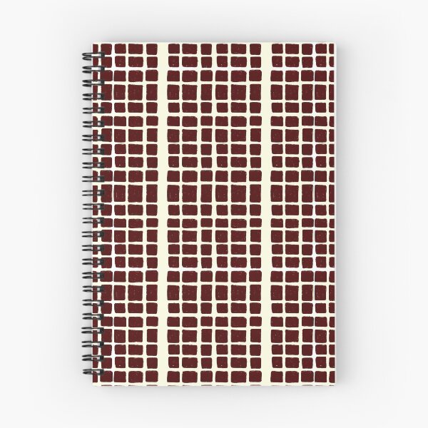 Item preview, Dark Mahogany Hand-Drawn Grid Pattern - Minimalist Boho Home Decor designed and sold by UniqueDesign751.
