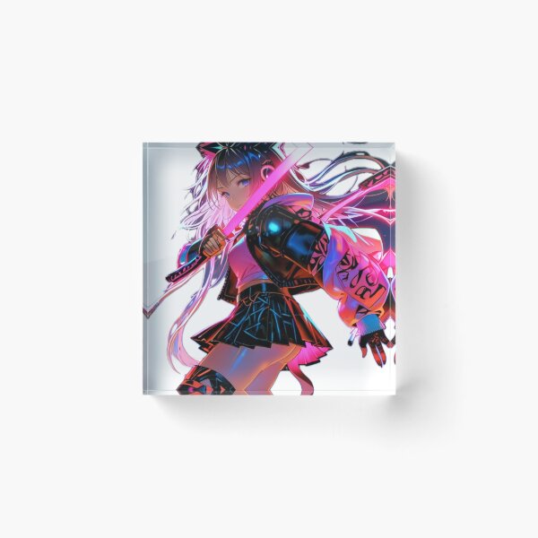 Item preview, Cyber Streetwear Anime Girl Illustration designed and sold by AnimDream .