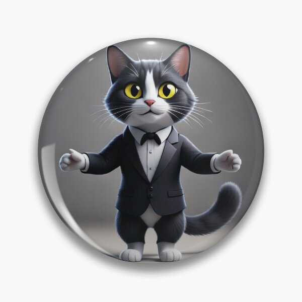 Item preview, Dapper Tuxedo Cat in a Suit Illustration designed and sold by TheUmbraEdit.