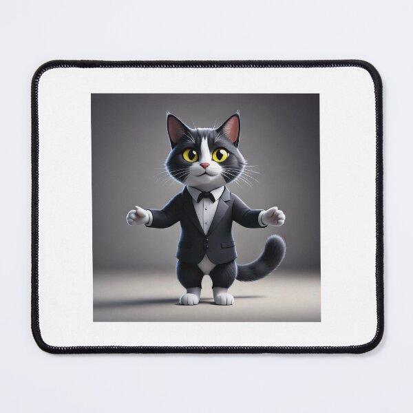 Item preview, Dapper Tuxedo Cat in a Suit Illustration designed and sold by TheUmbraEdit.