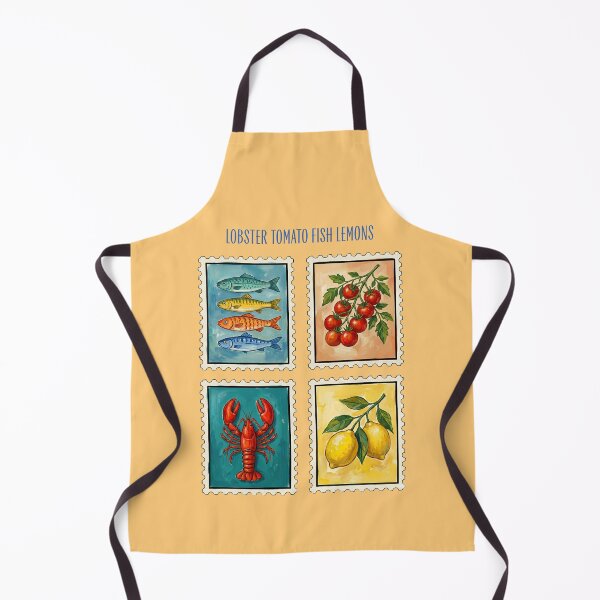 Artikelvorschau, Hummer, Tomaten, Fisch, Zitronen – Retro-Stil entworfen und verkauft von hurmerinta.