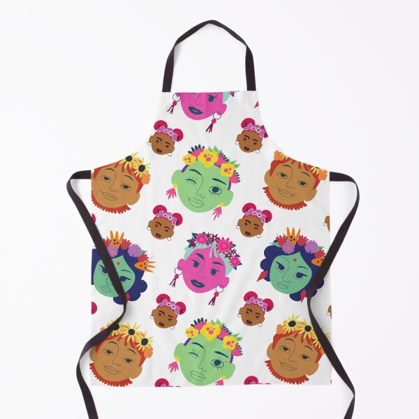 Item preview, Colorful Abstract Women Faces Seamless Pattern Design designed and sold by NadDot.