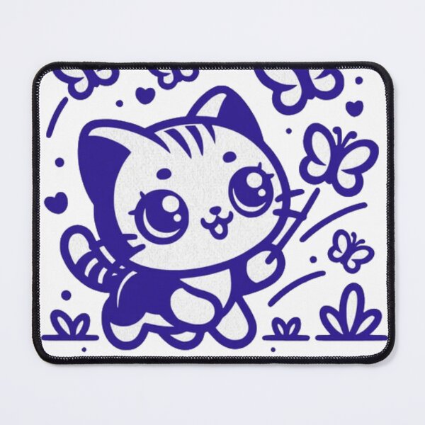 Item preview, Kawaii Kitten Cuteness Overload - Anime Cat & Butterflies designed and sold by GenZFashion000.