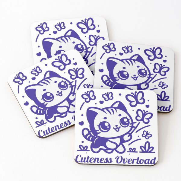 Item preview, Kawaii Kitten Cuteness Overload - Anime Cat & Butterflies designed and sold by GenZFashion000.