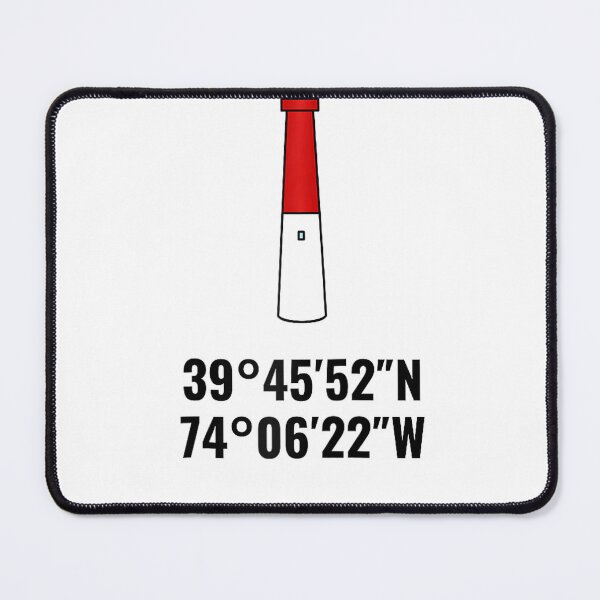 Item preview, Barnegat lighthouse coordinates Raglan Baseball Tee designed and sold by RKdrawings.