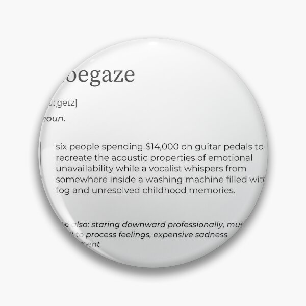 Item preview, Shoegaze Definition – Satirical Music Genre Dictionary Design designed and sold by MUSIK DEFINITION.