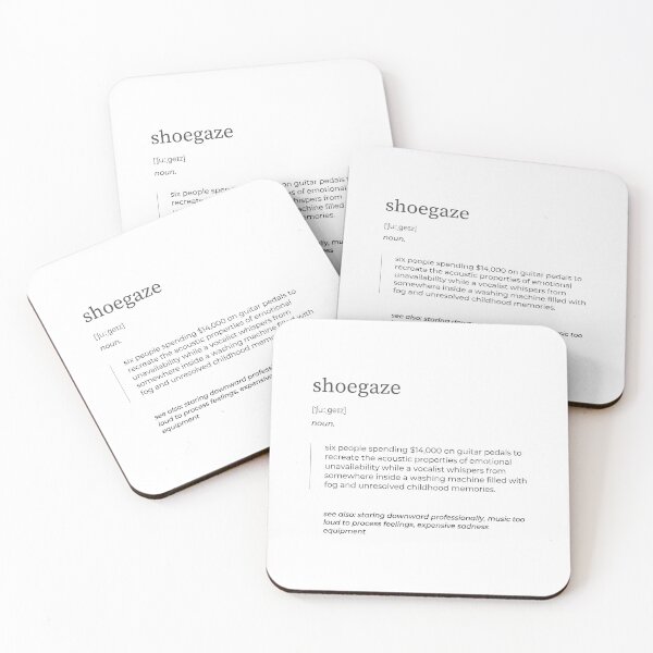 Item preview, Shoegaze Definition – Satirical Music Genre Dictionary Design designed and sold by MUSIK DEFINITION.