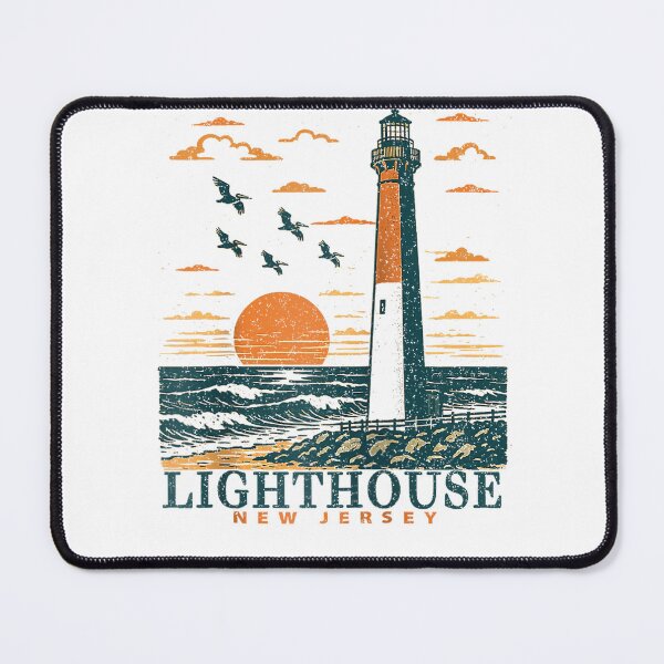 Item preview, Barnegat Lighthouse Long Beach Island New Jersey Nautical Raglan Baseball Tee designed and sold by RKdrawings.