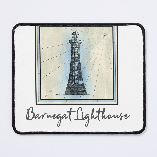 Item preview, Barnegat Lighthouse New Jersey Nautical Maritime History Long Sleeve T-Shirt designed and sold by RKdrawings.