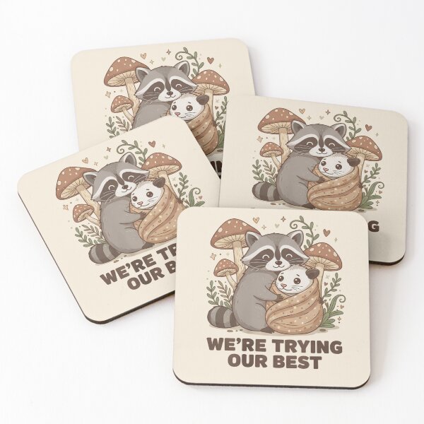 Item preview, Cute Raccoon and Opossum Friendship Shirt – Emotional Support Bestie Tee designed and sold by ZyxDes.
