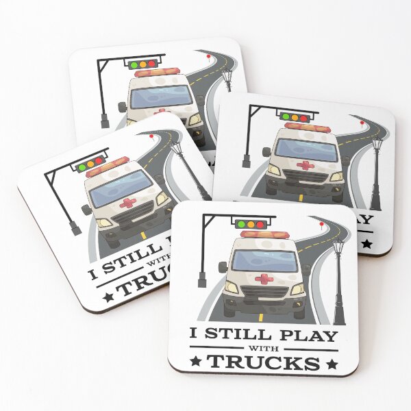 Item preview, I Still Play With Trucks Ambulance designed and sold by iX-Physio.