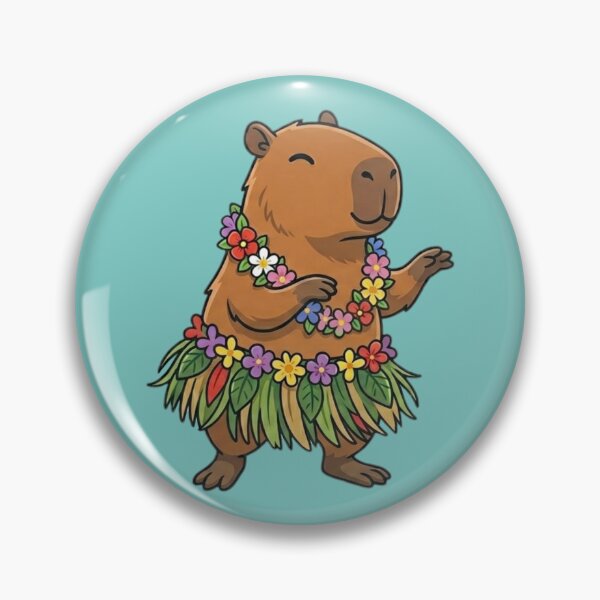 Item preview, Summer Capybara Hula Vibes designed and sold by Ivy-Triggs.