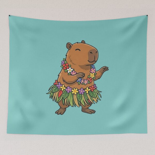 Item preview, Summer Capybara Hula Vibes designed and sold by Ivy-Triggs.