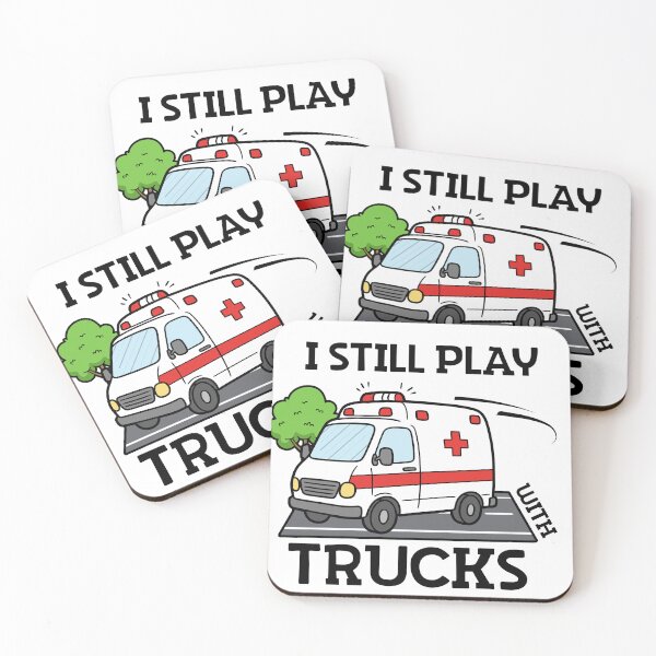 Item preview, I Still Play With Trucks Ambulance designed and sold by iX-Physio.