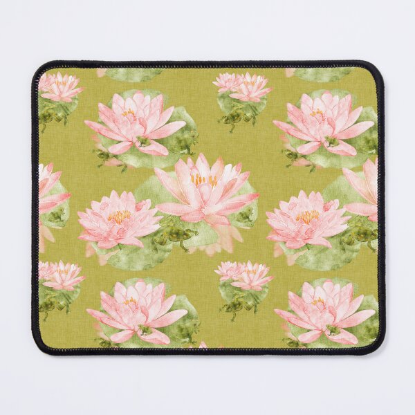 Item preview, Frog Lotus Floral Pattern Pink Green designed and sold by zenberill.