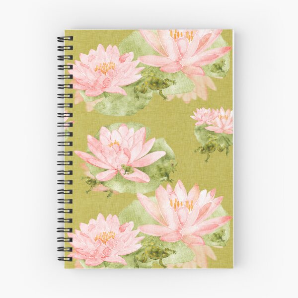 Item preview, Frog Lotus Floral Pattern Pink Green designed and sold by zenberill.