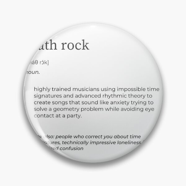 Item preview, Math Rock Definition – Satirical Music Genre Design designed and sold by MUSIK DEFINITION.