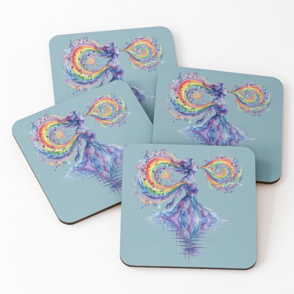 Item preview, Melody of Colors: Rainbow Watercolor Singer Art designed and sold by Style-InkPulse.