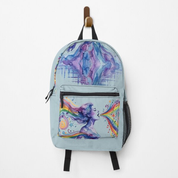 Item preview, Melody of Colors: Rainbow Watercolor Singer Art designed and sold by Style-InkPulse.