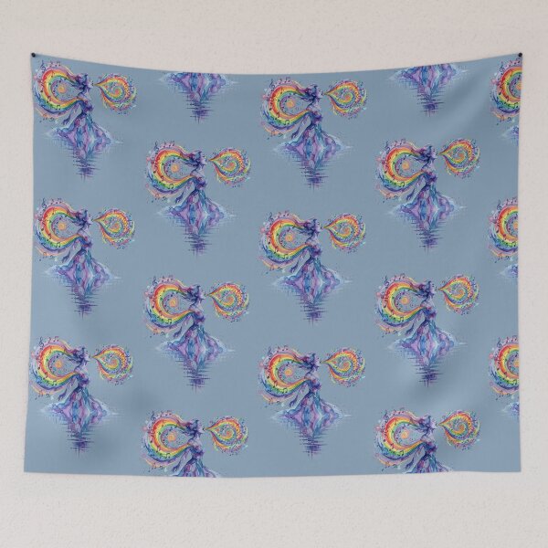 Item preview, Melody of Colors: Rainbow Watercolor Singer Art designed and sold by Style-InkPulse.