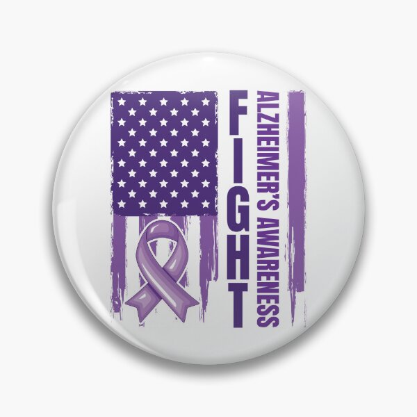 Item preview, Patriotic American Flag Alzheimer’s Awareness Fight designed and sold by Makisarsi.