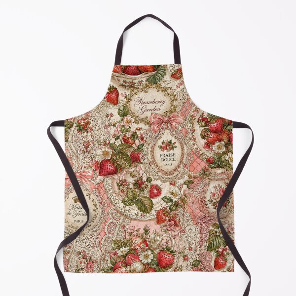 Aperçu de l'œuvre Jardin de fraises | Art Textile Fraise Douce Paris créée et vendue par LuxuryApparels.