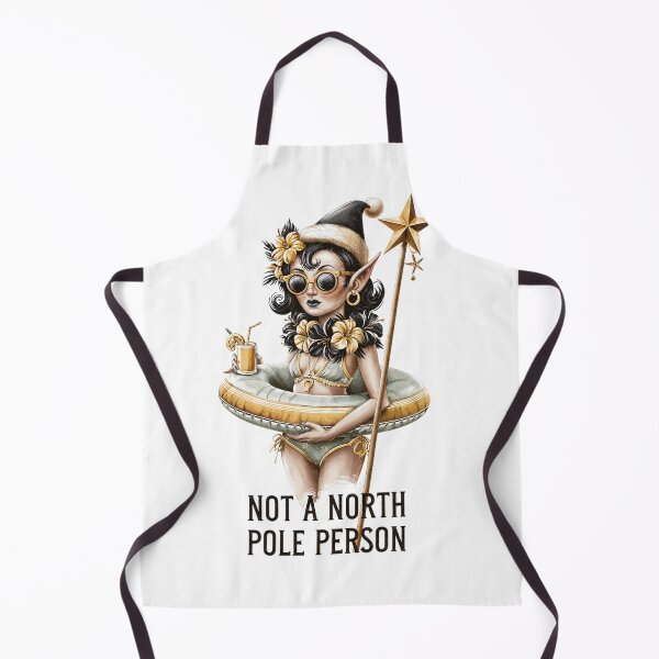 Item preview, Not A North Pole Person Funny Christmas Beach Elf Retro Holiday Illustration designed and sold by Anastasiia Yurevych.