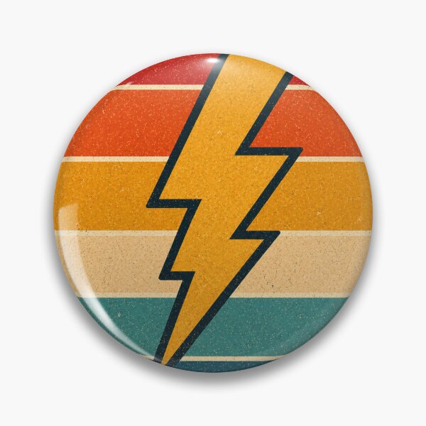 Item preview, Lightning Retro Badge – Vintage Style Graphic designed and sold by Mac Sketches.