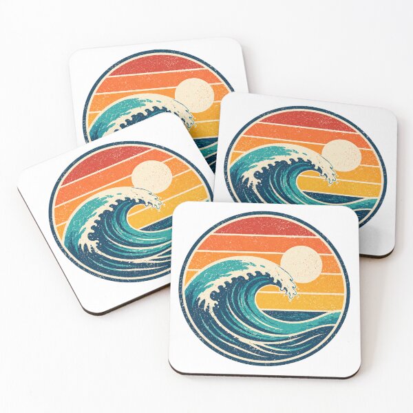 Item preview, Wave Retro Badge – Vintage Style Graphic designed and sold by Mac Sketches.