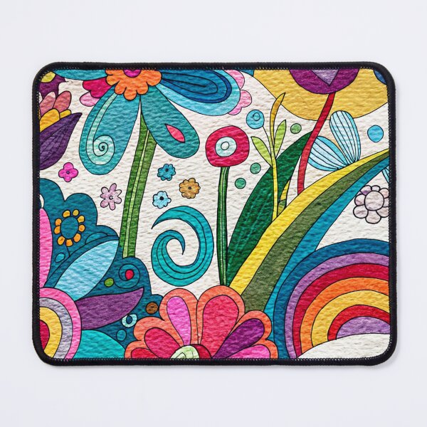 Item preview, Retro 1960's Hippie Colorful Floral Art Psychedelic Designs designed and sold by DEC02.