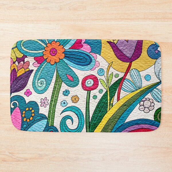 Item preview, Retro 1960's Hippie Colorful Floral Art Psychedelic Designs designed and sold by DEC02.