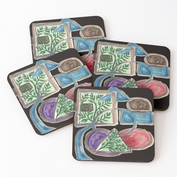 Item preview, Shapes Misbehaving Botanical  colorful geometric abstract design designed and sold by SmashingDeals.