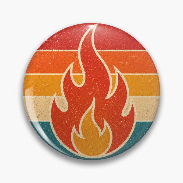 Item preview, Flame Retro Badge – Vintage Style Graphic designed and sold by Mac Sketches.