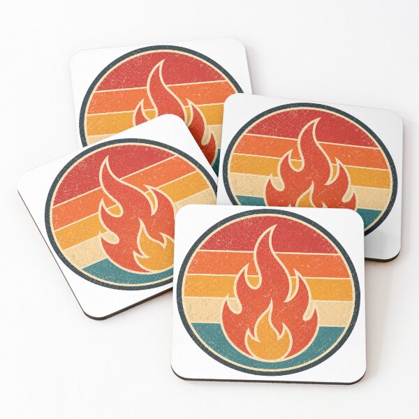 Item preview, Flame Retro Badge – Vintage Style Graphic designed and sold by Mac Sketches.