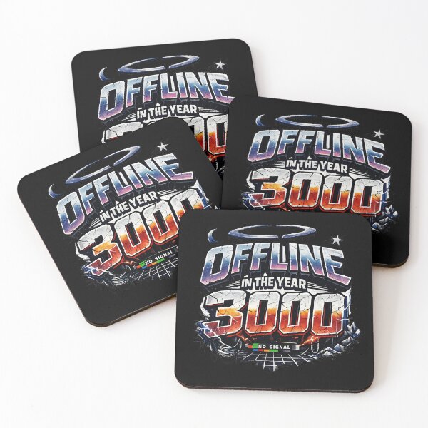 Item preview, Offline in the Year 3000 – Futuristic Cyberpunk Retro T-Shirt Design designed and sold by XxZainStylexX.