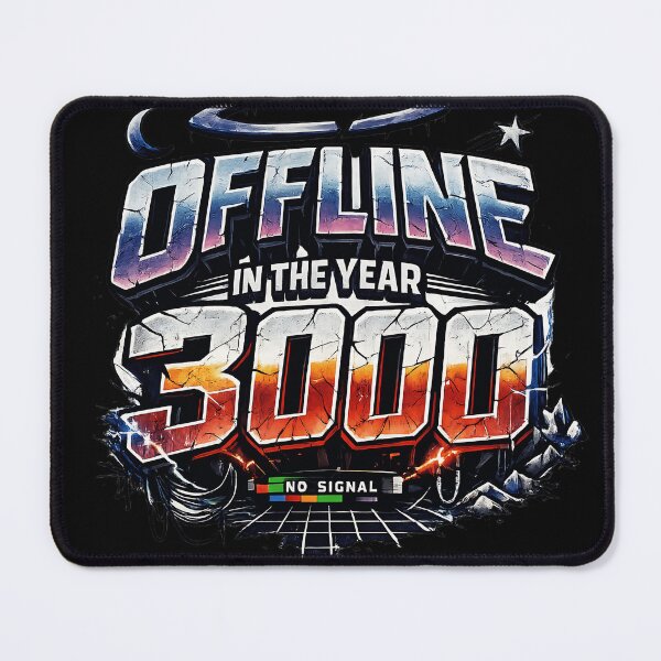 Item preview, Offline in the Year 3000 – Futuristic Cyberpunk Retro T-Shirt Design designed and sold by XxZainStylexX.