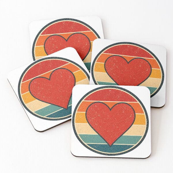 Item preview, Heart Retro Badge – Vintage Style Graphic designed and sold by Mac Sketches.
