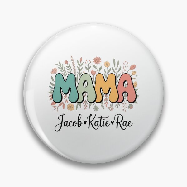 Item preview, Mama With Kids Names, Personalized Mama Pressed Wildflowers Custom Mother's Day designed and sold by TrinaEspinoza.