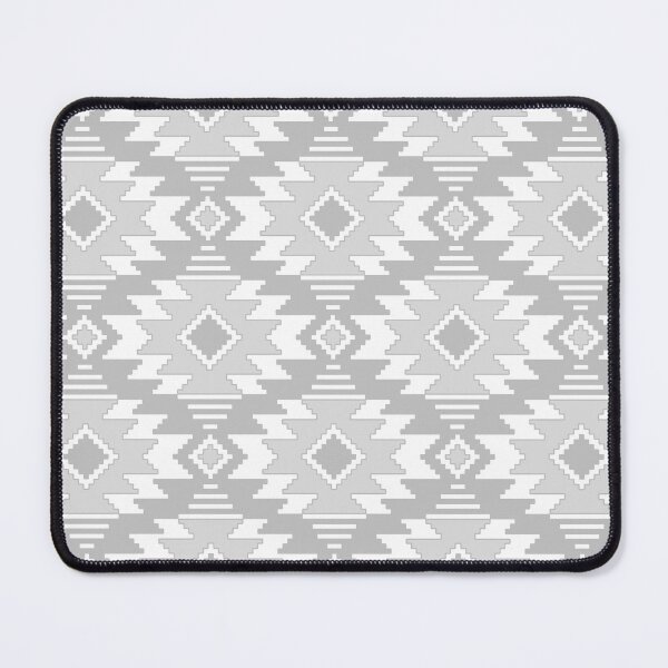 Item preview, Tribal Aztec Native Ornament White Silver Gray Pastel Light Ethnic Amulet designed and sold by GrandTartaria.