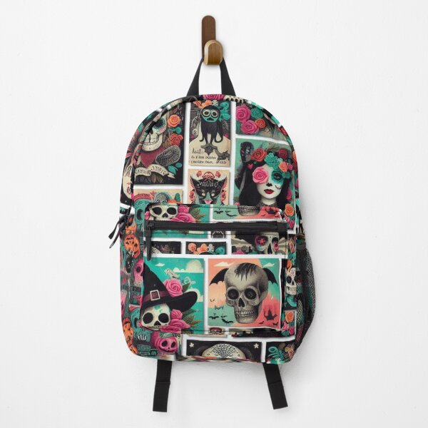 Item preview, Gothic Sugar Skulls and Cats in Festive Collage designed and sold by BriSher.