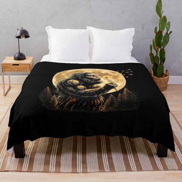 Item preview, Mystical Bigfoot Blowing Dandelion Moon Design designed and sold by LunaMagicStudio.