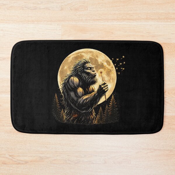 Item preview, Mystical Bigfoot Blowing Dandelion Moon Design designed and sold by LunaMagicStudio.