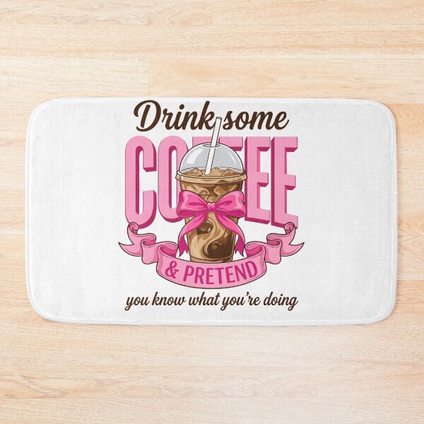Item preview, Funny Preppy Iced Coffee Pink Bow Quote designed and sold by KroghDs.