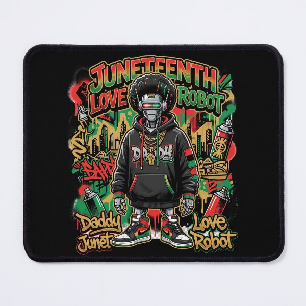 Item preview, Daddy Juneteenth Love Robot Urban Graffiti Streetwear Design for Black Culture and Freedom Pride designed and sold by Im-Ara.