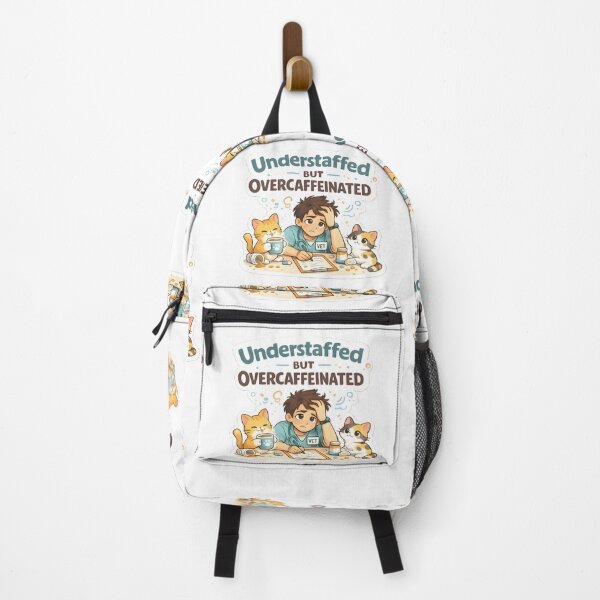 Item preview, Understaffed But Overcaffeinated Vet Student | Funny Veterinary Clinic Humor designed and sold by Bettybee00.