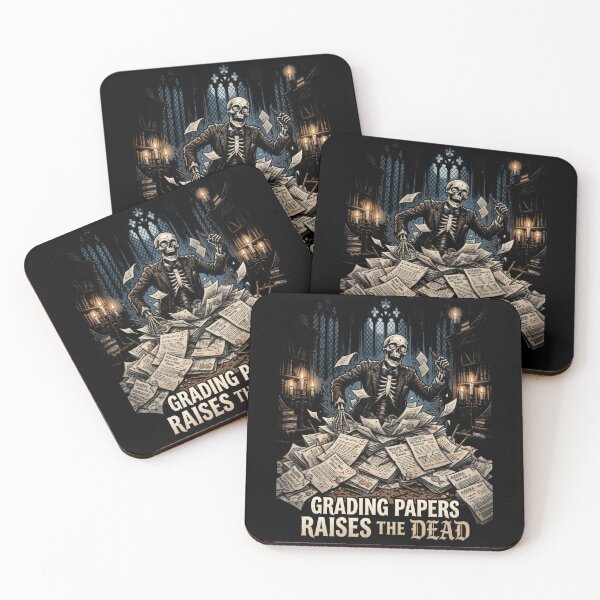 Item preview, Grading Papers Raises The Dead Funny Skeleton Teacher designed and sold by printedartgoods.