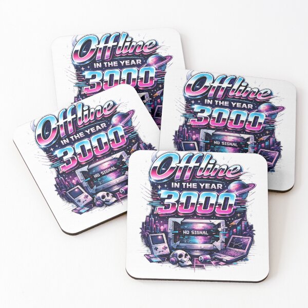 Item preview, Offline in the Year 3000 – Retro Futuristic Y2K Cyberpunk Design designed and sold by XxZainStylexX.