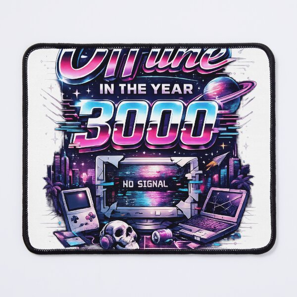 Item preview, Offline in the Year 3000 – Retro Futuristic Y2K Cyberpunk Design designed and sold by XxZainStylexX.
