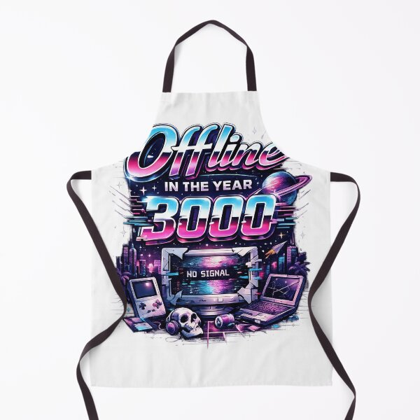 Item preview, Offline in the Year 3000 – Retro Futuristic Y2K Cyberpunk Design designed and sold by XxZainStylexX.