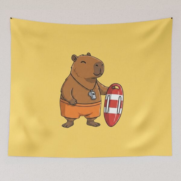 Item preview, Summer Capybara Lifeguard designed and sold by Ivy-Triggs.